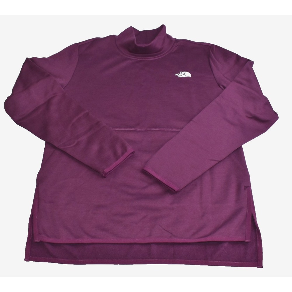 The North Face Canyonlands Womens Pullover Size S Deep Purple Tunic Mock Neck
